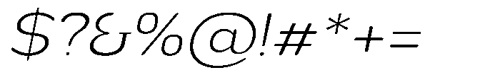Nsai Pro Rounded Wide Extra Light Italic Font OTHER CHARS