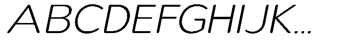 Nsai Pro Rounded Wide Extra Light Italic Font UPPERCASE