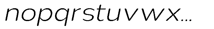 Nsai Pro Rounded Wide Extra Light Italic Font LOWERCASE