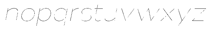 Nsai Pro Rounded Wide Hairline Italic Font LOWERCASE