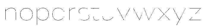 Nsai Pro Rounded Wide Hairline Font LOWERCASE