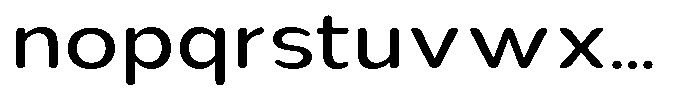 Nsai Pro Rounded Wide Font LOWERCASE