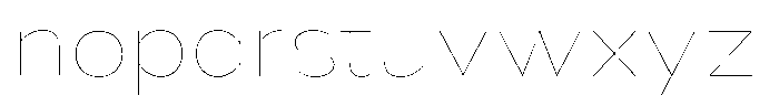 Nsai Pro Wide Hairline Font LOWERCASE