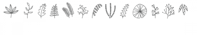 ns-leafy doodle font Font LOWERCASE