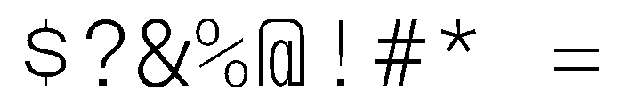 NTBauMono Light Font OTHER CHARS