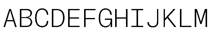 NTBauMono Light Font UPPERCASE
