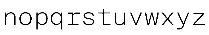 NTBauMono Light Font LOWERCASE