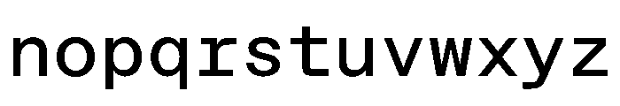 NTBauMono Medium Font LOWERCASE