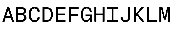 NTBauMono Regular Font UPPERCASE