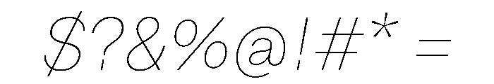 NTDapper ThinItalic Font OTHER CHARS