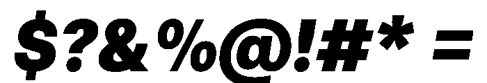 NTNeuss BlackItalic Font OTHER CHARS