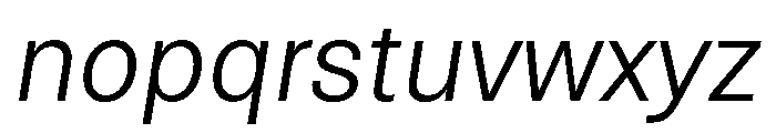 NTNeuss Italic Font LOWERCASE