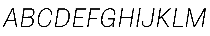 NTNeuss LightItalic Font UPPERCASE