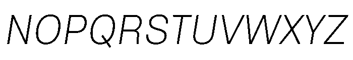 NTNeuss LightItalic Font UPPERCASE