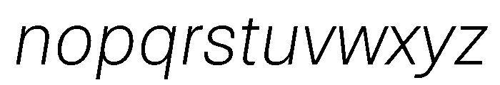 NTNeuss LightItalic Font LOWERCASE
