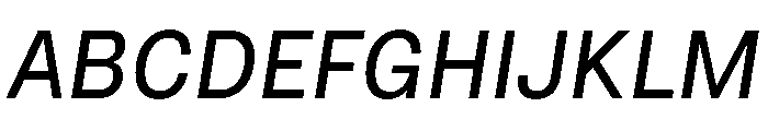 NTNeuss MediumItalic Font UPPERCASE