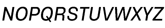 NTNeuss MediumItalic Font UPPERCASE