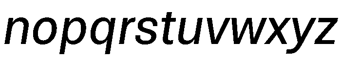 NTNeuss MediumItalic Font LOWERCASE
