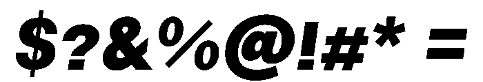 NTRappel BlackItalic Font OTHER CHARS