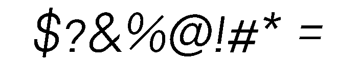 NTRappel LightItalic Font OTHER CHARS