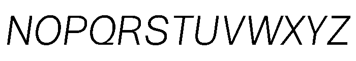 NTRappel LightItalic Font UPPERCASE