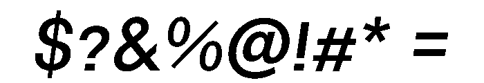 NTRappel MediumItalic Font OTHER CHARS