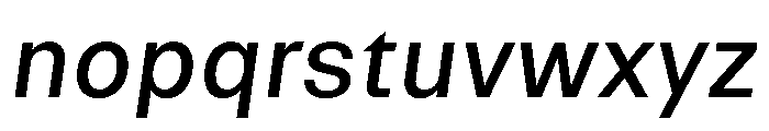 NTRappel MediumItalic Font LOWERCASE