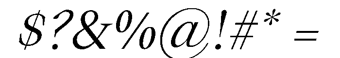 NTZeu Italic Font OTHER CHARS