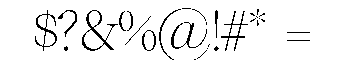 NTZeu Light Font OTHER CHARS