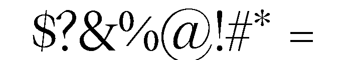 NTZeu Regular Font OTHER CHARS