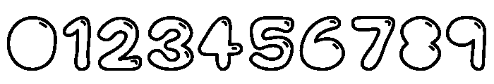 Nugget Soda Outline Shiny Font OTHER CHARS
