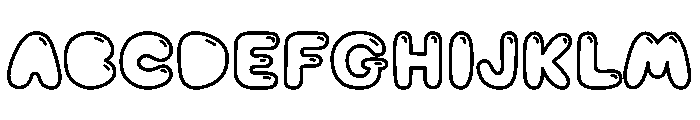 Nugget Soda Outline Shiny Font UPPERCASE