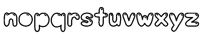 Nugget Soda Outline Shiny Font LOWERCASE