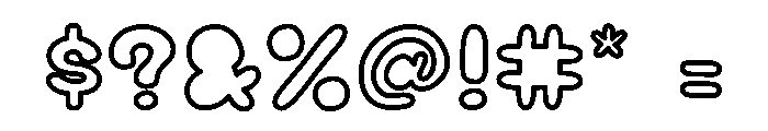 Nugget Soda Outline Font OTHER CHARS