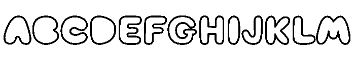 Nugget Soda Outline Font UPPERCASE