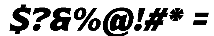 Nunda Dela Black Italic Font OTHER CHARS