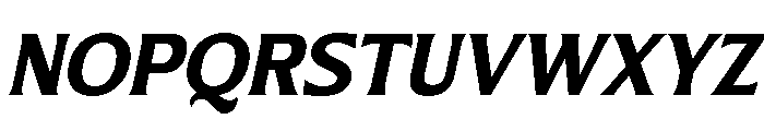Nunda Dela Bold Italic Font UPPERCASE
