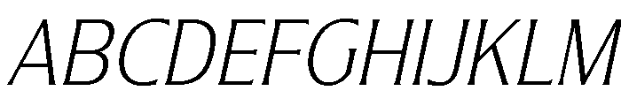 Nunda Dela ExtraLight Italic Font UPPERCASE