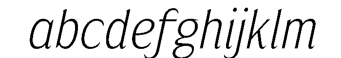 Nunda Dela ExtraLight Italic FONT