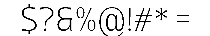 Nunda Dela ExtraLight Font OTHER CHARS
