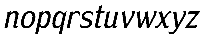 Nunda Dela Italic Font LOWERCASE