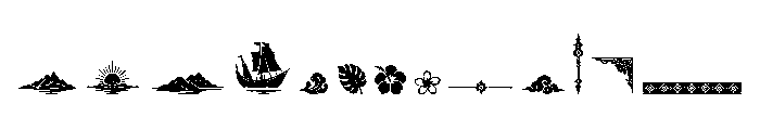 Nusantara Heritage Element Font UPPERCASE