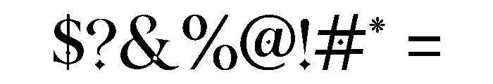 Nuvessa Regular Font OTHER CHARS