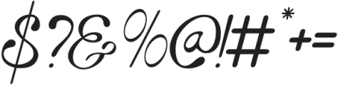 Nufaria Script otf (400) Font OTHER CHARS