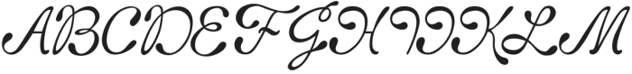 Nufaria Script otf (400) Font UPPERCASE
