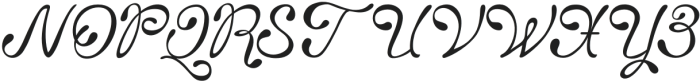 Nufaria Script otf (400) Font UPPERCASE