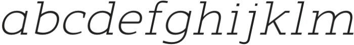 Nuga Extra Light Italic otf (200) Font LOWERCASE