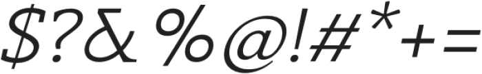 Nuga Light Italic otf (300) Font OTHER CHARS