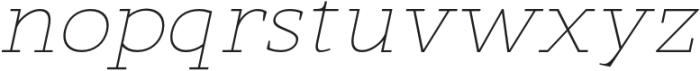 Nuga Thin Italic otf (100) Font LOWERCASE
