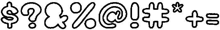 Nugget Soda Outline otf (400) Font OTHER CHARS